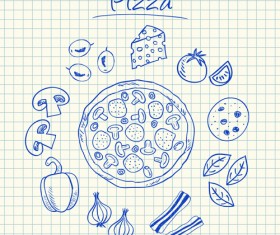 Hand Drawn Fast food elements 04