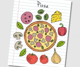 Hand Drawn Fast food elements 05