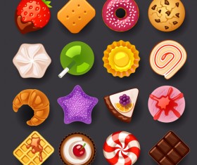 Vivid Food Icons vector 04