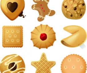 Different Food objects icons vector 04