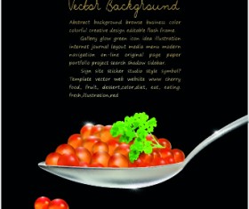 Food creative vector background 05