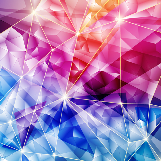 Glass Geometric shapes background vector