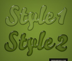 Glass texture text psd