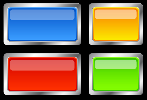Glassy Buttons Vectors