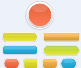 Glossy Buttons Vectors