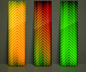 Colored Vertical banner vector 02