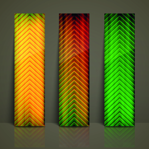 Colored Vertical banner vector 02