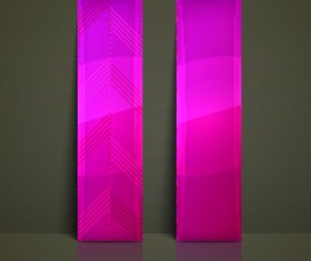 Colored Vertical banner vector 03