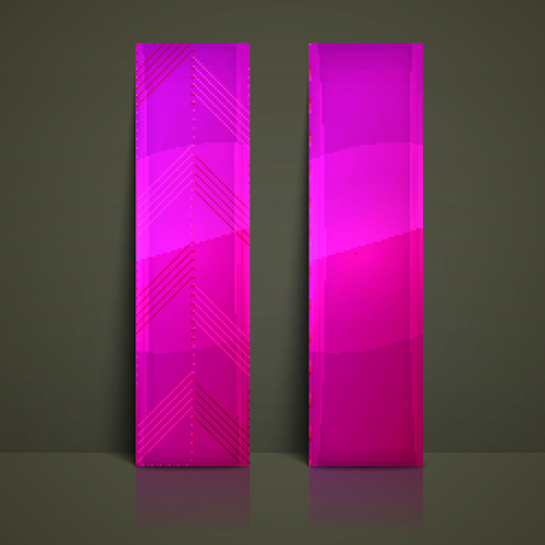 Colored Vertical banner vector 03