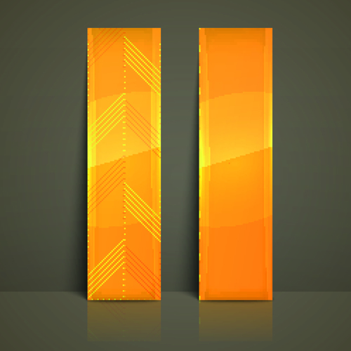 Colored Vertical banner vector 04