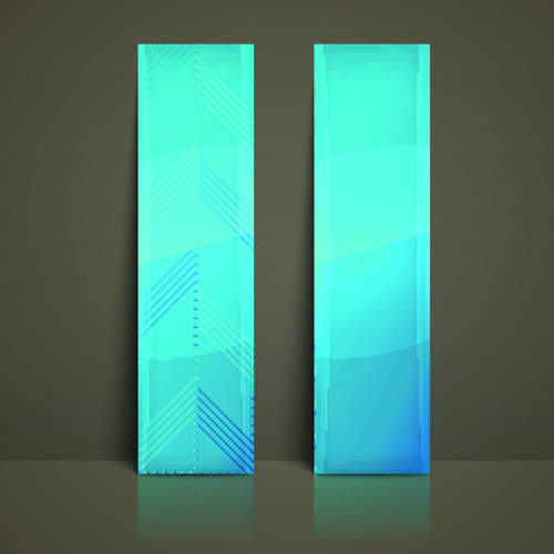 Colored Vertical banner vector 05