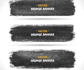 Vector set of grunge banner 01