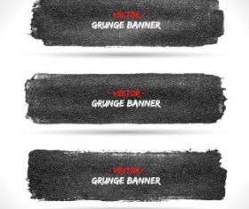 Vector set of grunge banner 05