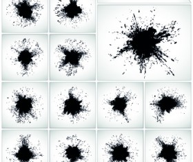 Grunge splasher objects vector 01