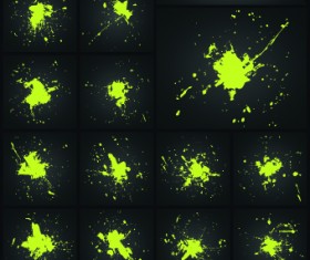 Grunge splasher objects vector 02