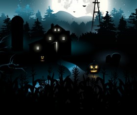 Happy Halloween backgrounds vector set 05