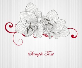 Hand Draw lily background