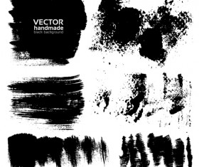 Handmade black ink background 01