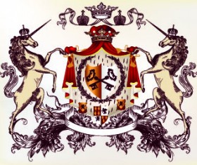 Vintage Heraldry design elements vector set 03