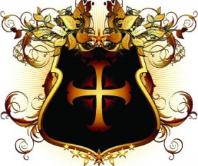 Vintage Heraldry design elements vector set 05