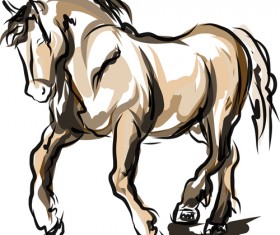2014 horses creative design vector 04