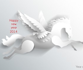 2014 horses creative design vector 10