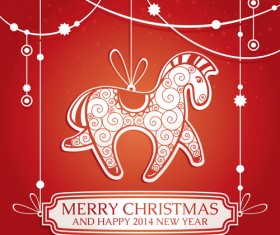2014 horses creative design vector 14