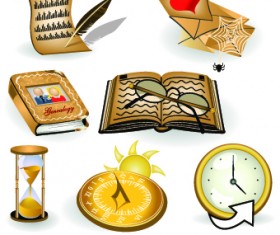 Modern Icons objects vector set 02