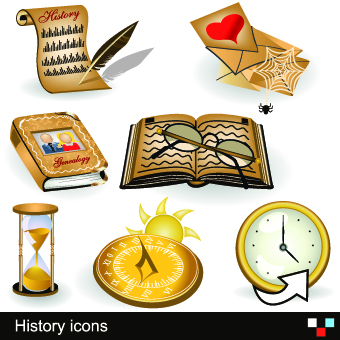 Modern Icons objects vector set 02