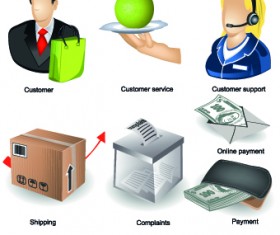 Modern Icons objects vector set 03