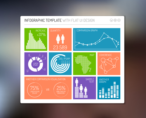 Infographic template elements 01