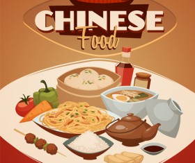 International Cuisine publicize template vector 03