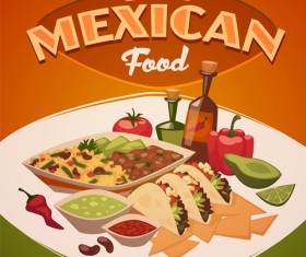 International Cuisine publicize template vector 04