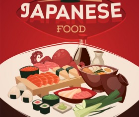 International Cuisine publicize template vector 05