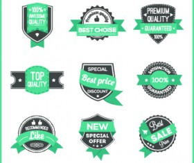 Best Label with ribbon vintage style vector 01