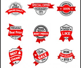 Best Label with ribbon vintage style vector 03