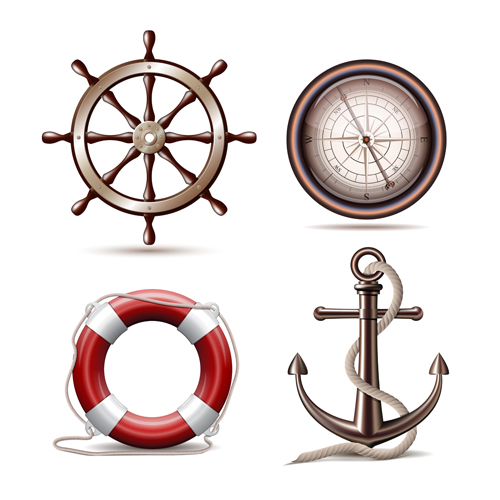 Vector Marine design elements 03