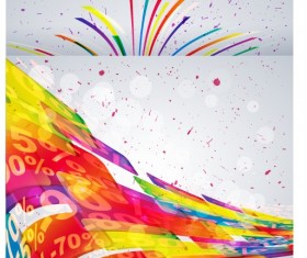 Shiny Multicolor background vector 03