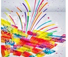 Shiny Multicolor background vector 04