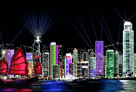 Draw Nightlife city design vector 04
