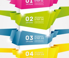 Numbered Banners backgrounds vector 05