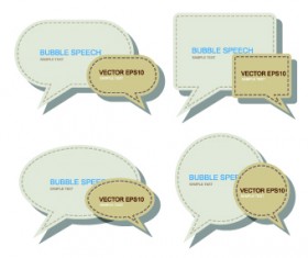 Creative paper labels vector 04