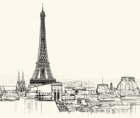 Paris symbols elements vector 05