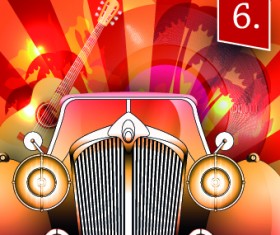 Vector of Retro Party Posters set 03