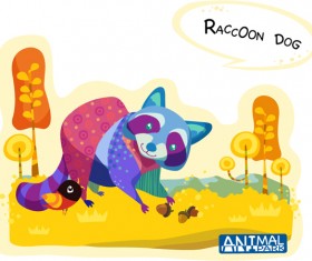 Raccoon dog vector