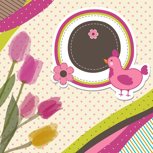 Baby frame backgrounds vector 05