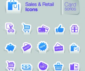 Sales and Retail icons vector