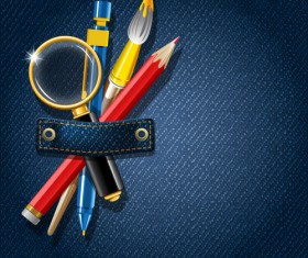 School Supplies Creative background 01