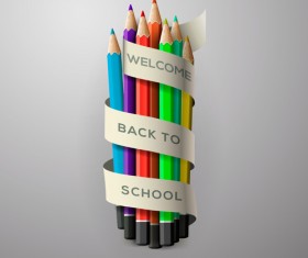 School Supplies Creative background 04