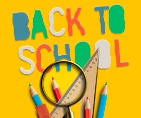 School Supplies Creative background 05